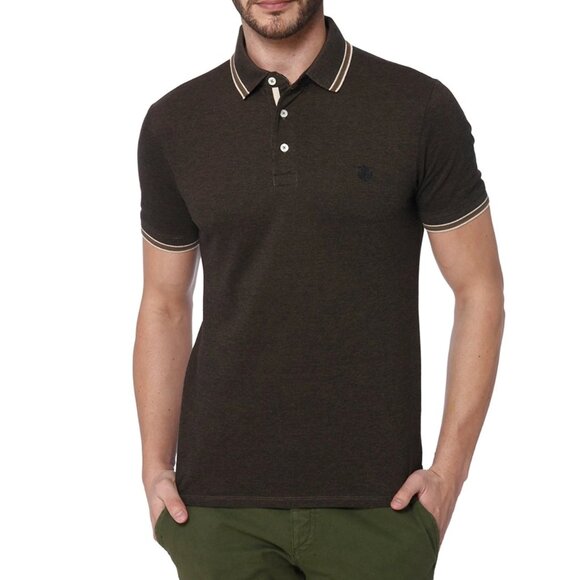 SELECTED HOMME Teak Regular Fit Polo T-Shirt - Picture 1 of 8